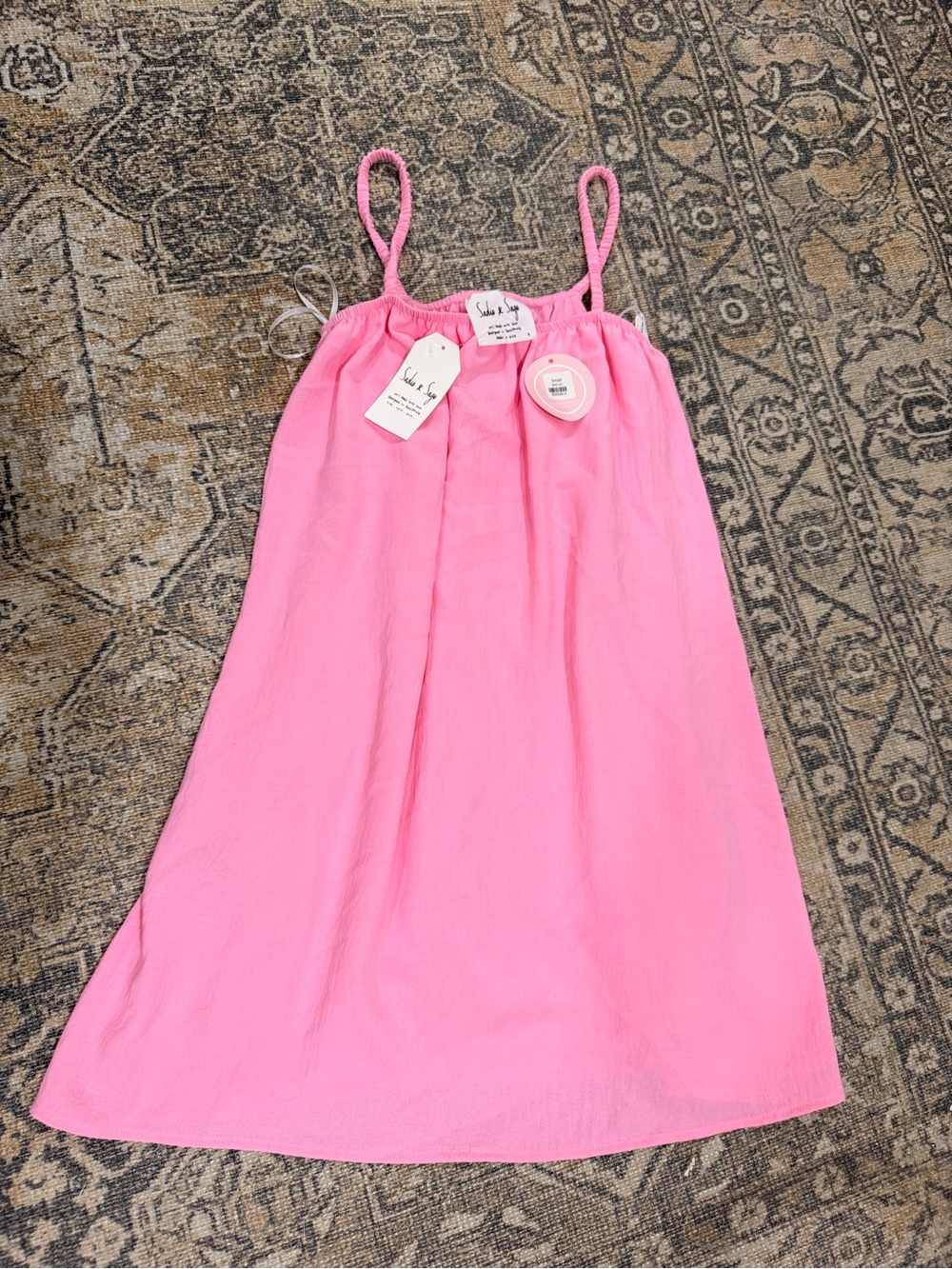 NWT- Sadie and Sage Pink Strap Sundress